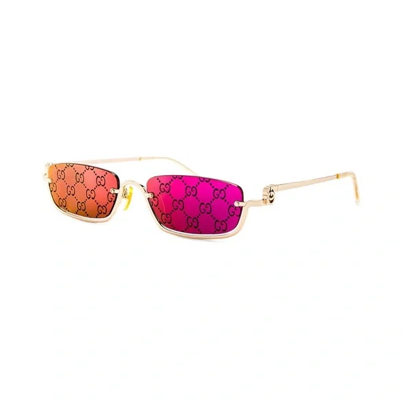 Gucci Magenta Sunglasses with Gold Accents Gucci GG0666S 003 - As Seen Jaime Xie Sunglasses - US main image 3